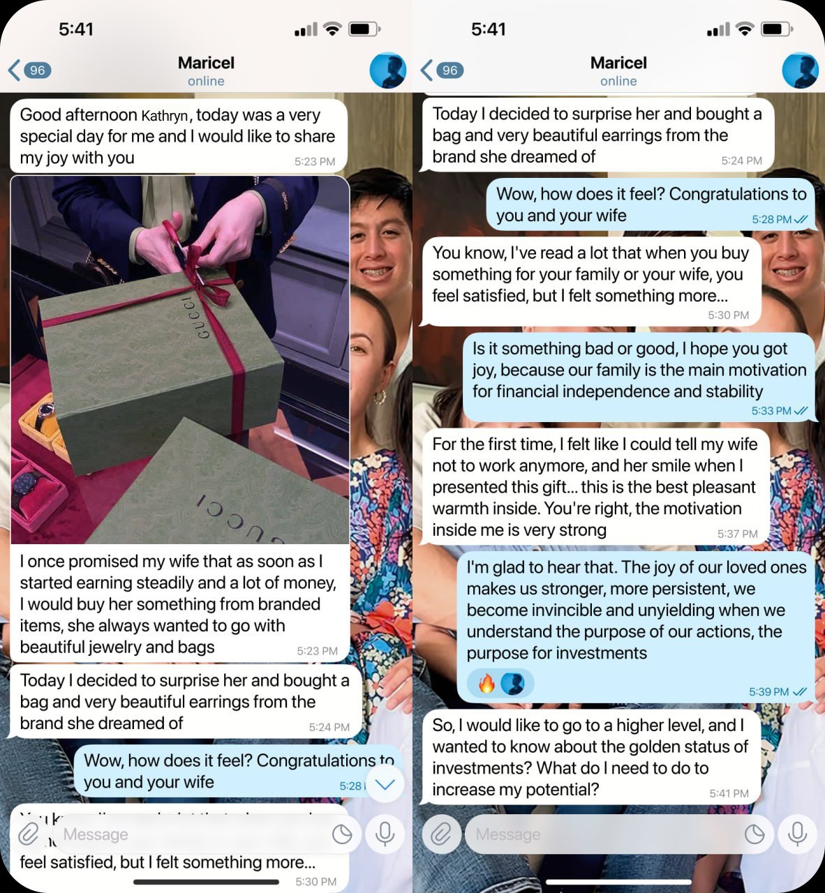 Telegram conversation with Kathryn Grace Bernardo